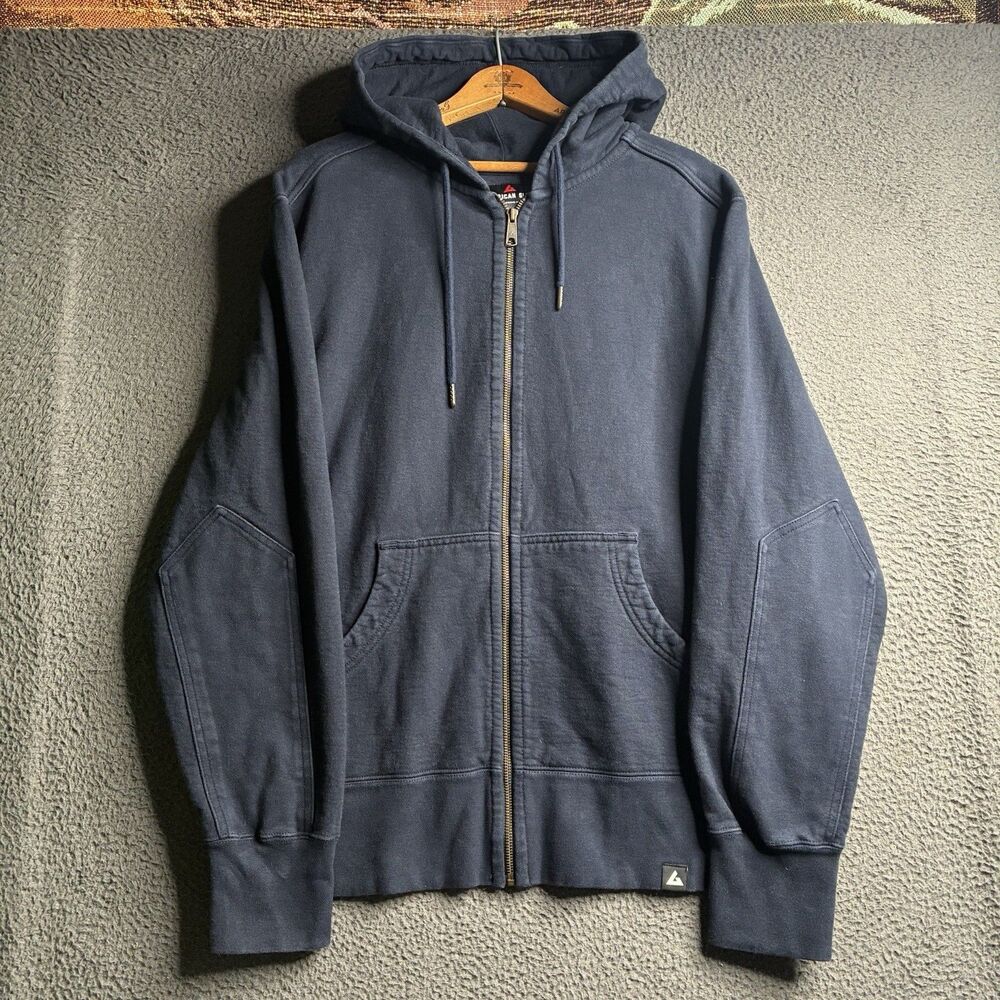 American Giant Sweatshirt Men's XL Blue Cotton Full Zip Hoodie USA Made